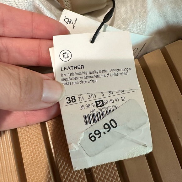 Zara tan leather sandal NWT - Picture 5 of 5